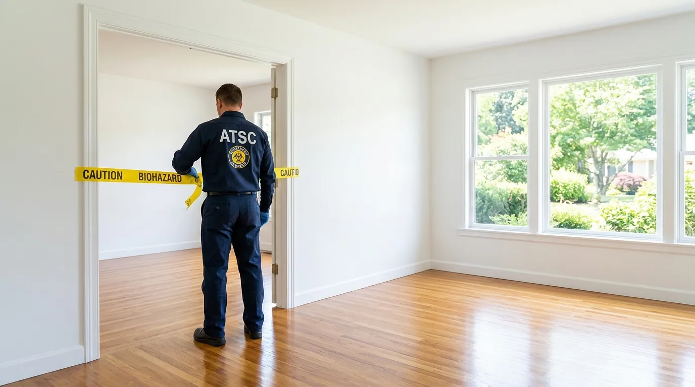 Certified biohazard cleanup crew performing Trauma Scene Cleanup in Carlisle